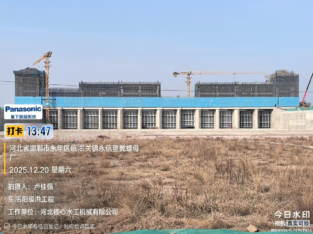 邯郸市永年区洺河东洺阳缓洪工程2×1250kN卷扬机制造供货完成